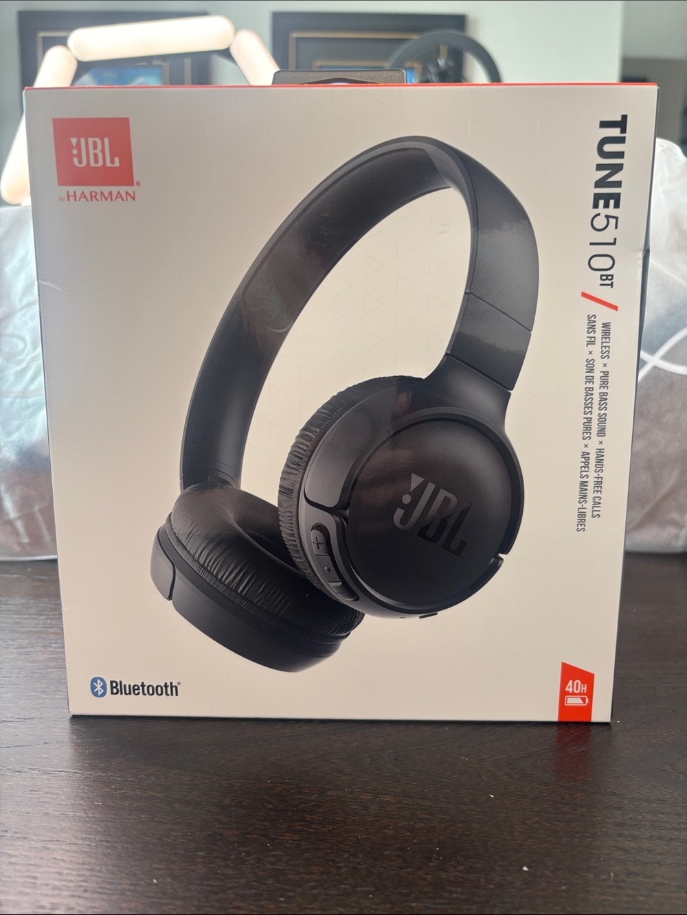 JBL Tune 510BT Wireless On-Ear Headphones - Black